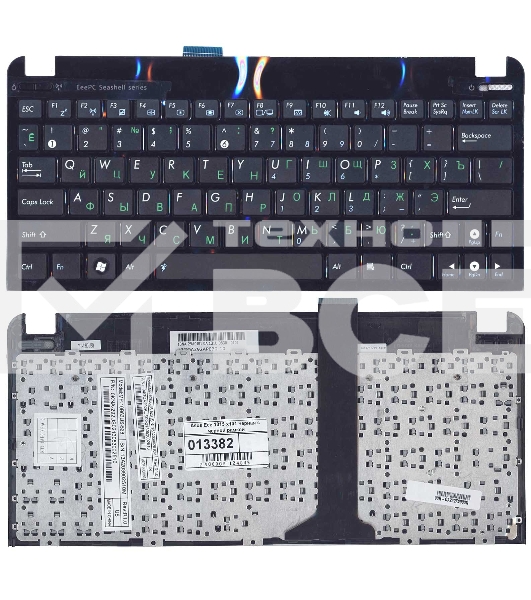Клавиатура для ноутбука Asus Eee PC 1015 черная с рамкой