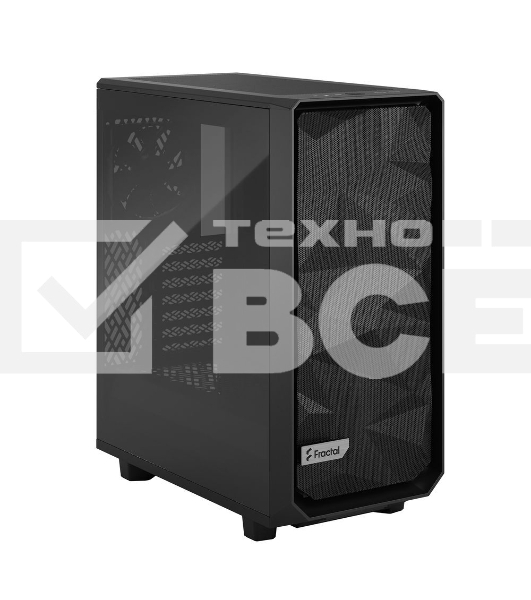 Корпус Fractal Design MESHIFY 2 COMPACT BLACK - TG / ATX, TG / 2x140mm & 1x120mm fans inc. / FD-C-MES2C-03