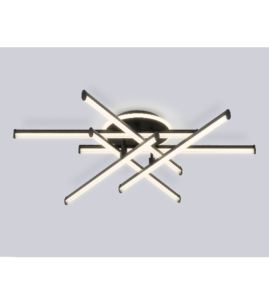 Потолочный светодиодный светильник Ambrella light FL6252 BK черный 97W 3000K-6400K 805*760*170 (ПДУ ИК)