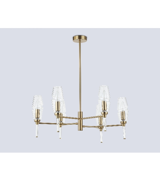 Люстра Ambrella light LH55201/6 BS/CL латунь/прозрачный E14*6 max 40W D660*520
