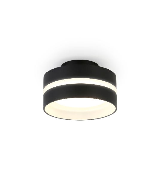 Светильник Ambrella light TN5421 SBK/FR черный песок/белый матовый GX53 IP20 D95*60