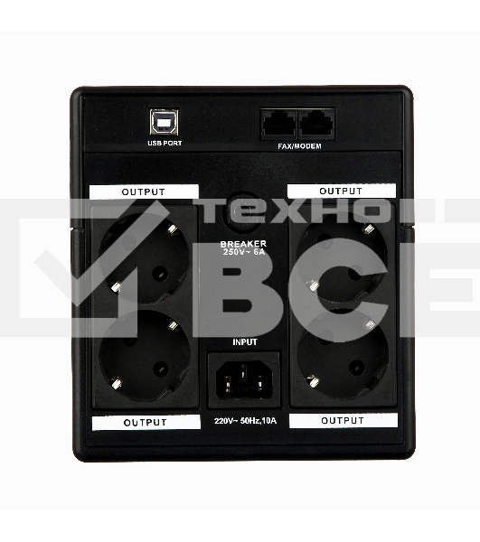 Источник бесперебойного питания ExeGate EP212518RUS Power Back UNB-1000 <1000VA, Black, 4 евророзетки>