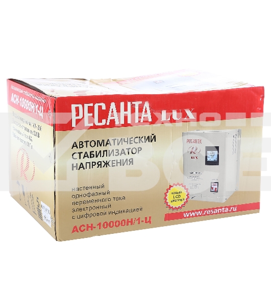 Стабилизатор напряжения Ресанта АСН-10000Н/1-Ц электронный однофазный серый