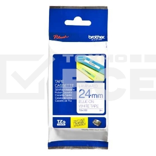 Картридж Brother TZ-E253 24 мм, 8 м, синий шрифт, белый фон, для BROTHER P-Touch