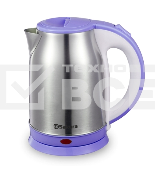 Чайник электрический Sakura SA-2147P (1.8) нерж+фиолет д