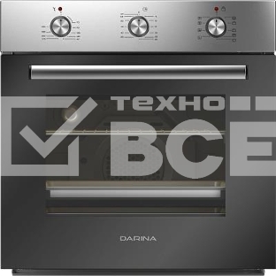 Духовой шкаф электрический Darina 0U5 BDE 112 705 X нержавеющая сталь/стекло черное, встраиваемый