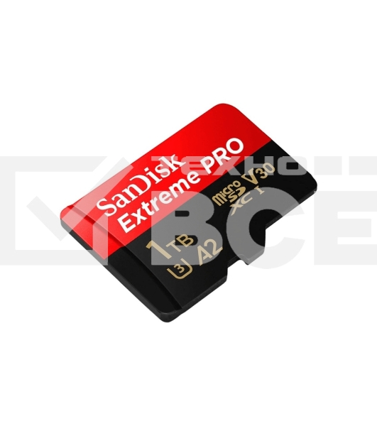 Карта памяти SanDisk Extreme Pro microSD UHS I Card 1TB for 4K Video on Smartphones, Action Cams & Drones 200MB/s Read, 140MB/s Write, Lifetime Warranty