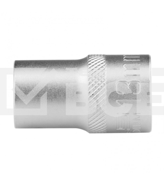 Головка торцевая, 13 мм, 12-гранная, CrV, под квадрат 1/2', хромированная Stels