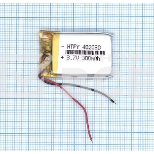 Аккумулятор Li-Pol (батарея) 4*20*30мм 2pin 3.7V/300mAh