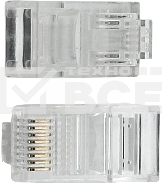 Коннектор Buro RJ45 прозрачный (упак.:20шт)
