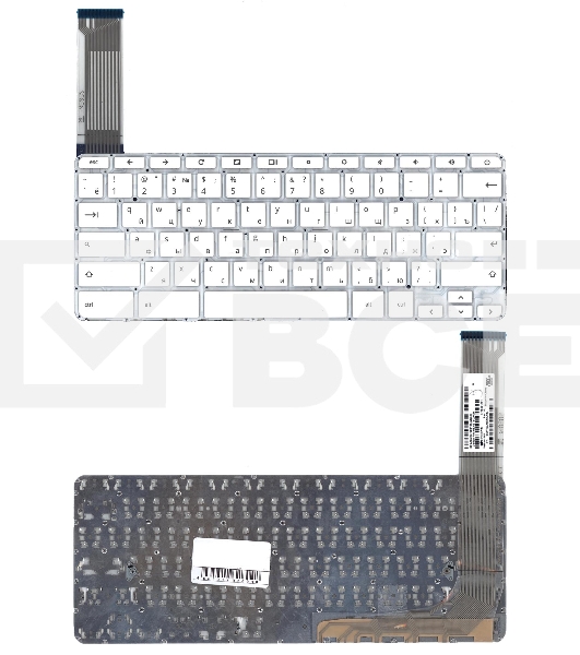 Клавиатура для ноутбука HP Chromebook 14 G3 G4 14-2000 14-ak 14-q белый