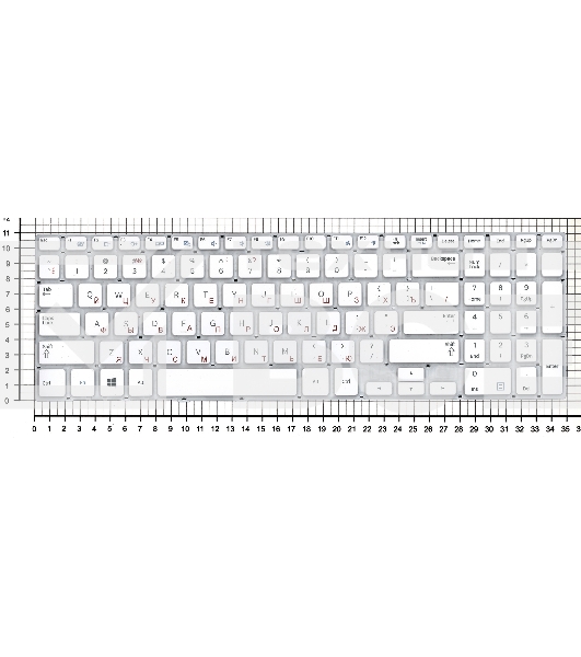 Клавиатура для ноутбука Samsung NP370R5E NP510R5E белый