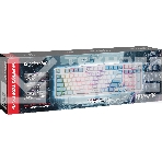 Клавиатура Defender Hawk GK-418  проводная, USB, белый + голубой, фото8
