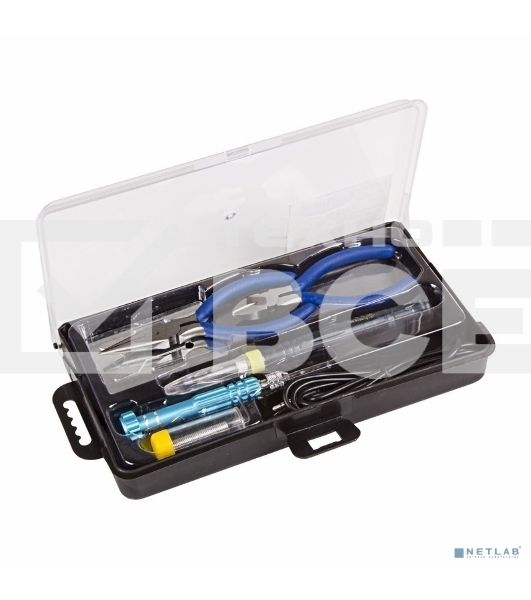 Набор для пайки Rexant (USB паяльник 8 Вт, кусачки, тонкогубцы, подставка, припой, отвертка)