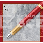 Ручка перьевая Parker IM Premium F318 (CW2143650) Red GT F сталь нержавеющая подар.кор., фото4