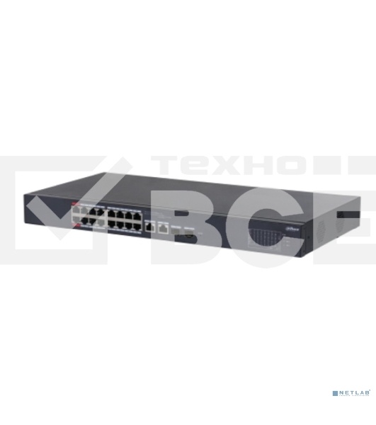 Коммутатор Dahua DH-CS4218-16ET-240 (L2) 16x100 Мбит/с 2xКомбо(1000BASE-T/SFP) 2SFP 16PoE 240W управляемый