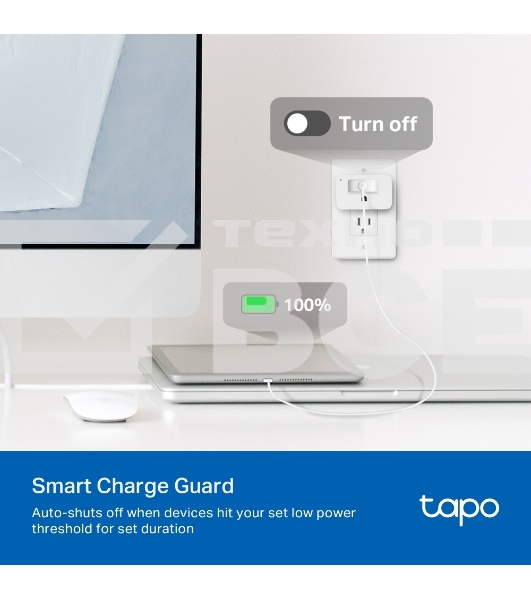 Умный сетевой фильтр TP-Link Mini Smart Wi-Fi Plug, Energy Monitoring, Matter