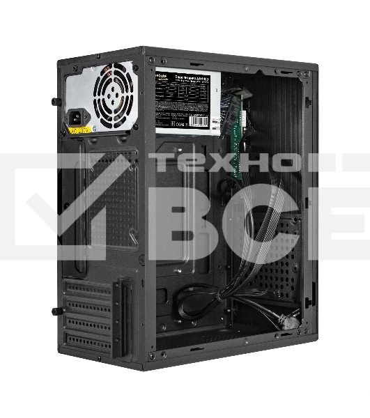 Компьютерный корпус Minitower ExeGate BAA-303MU-AAA400 (mATX, БП AAA400 с вент. 8см, 2*USB+1*USB 3.0, HD Audio, черный)