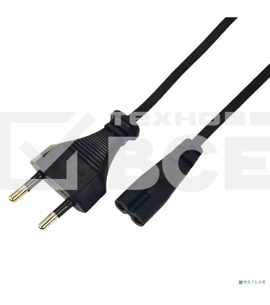Шнур сетевой Rexant вилка СЕЕ 7/16 - разъем IEC 320 C7, кабель 2x0,75 мм, 3 м (PE пакет)