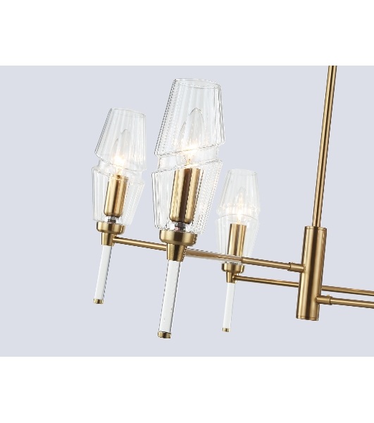 Люстра Ambrella light LH55201/6 BS/CL латунь/прозрачный E14*6 max 40W D660*520