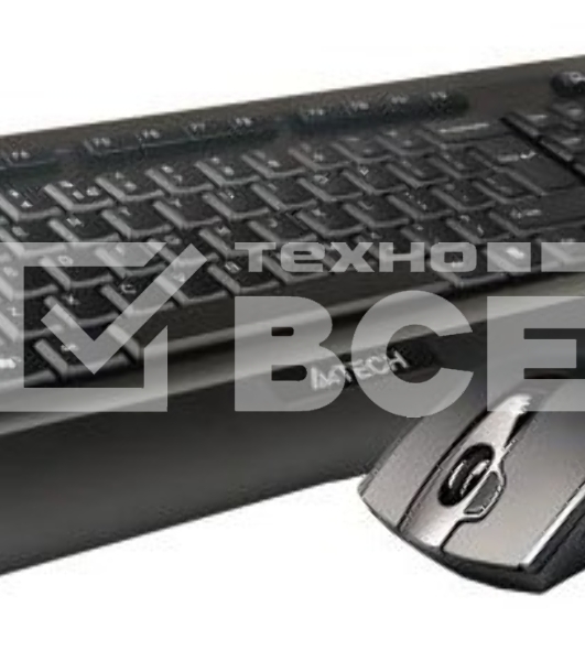 Клавиатура + мышь A4TECH W 9300F USB (черный), 2.4G наноприемник