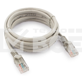 Патч-корд UTP Cablexpert кат.5e, 2м, литой, многожильный (серый)