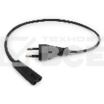 Кабель питания для ноутбуков, аудио/видео техники Gembird PC-184/2-0.5М, 0.5м, 2-pin, черный, пакет, фото4