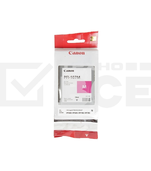 Картридж струйный Canon PFI-107M (6707B001) пурпурный (130 мл) для Canon iP F680/685/780/785