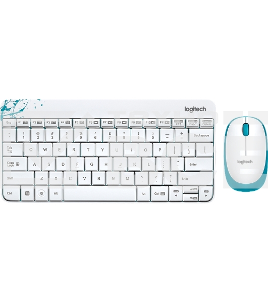 Клавиатура + мышь Logitech Wireless Combo MK 240 Nano White-red 920-008212