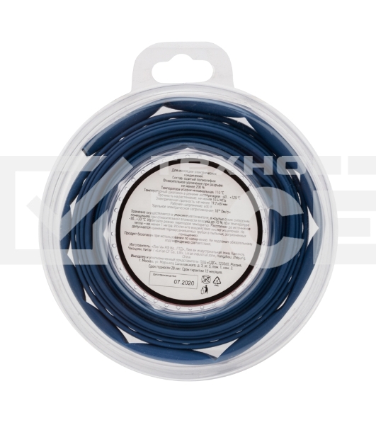 Трубка термоусаживаемая Rexant 5,0/2,5 мм синяя, ролик 2,44 м