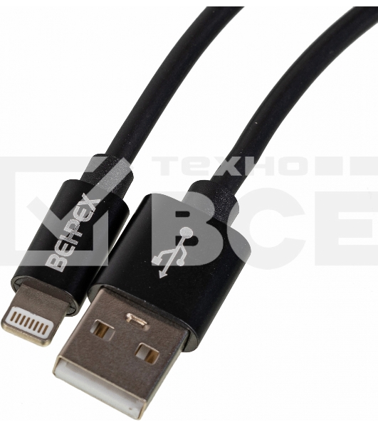 Кабель USB (m)-Lightning (m) 2м черный