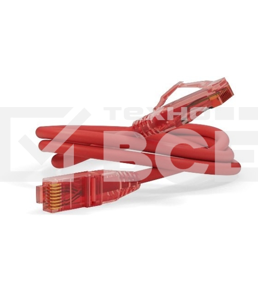 Патч-корд Hyperline U/­UTP, Cat.5е, LSZH, 5 м, красный 