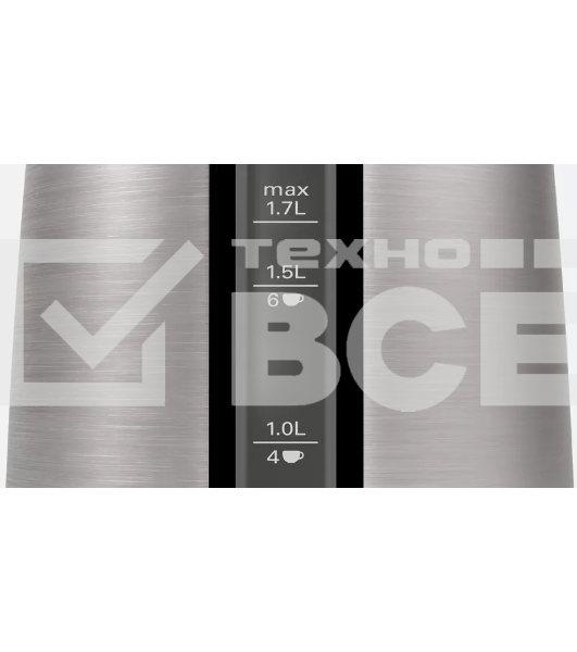 Чайник Bosch TWK7L464, 1.7л, 2400 Вт., нерж.сталь, покрытая эмалью, красный,шкала уровня воды