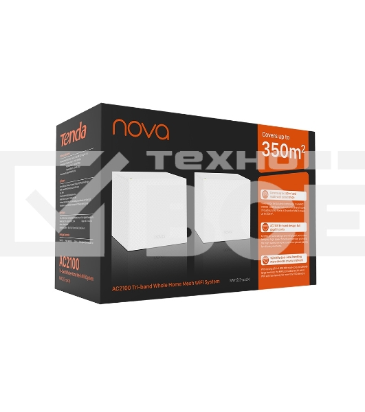 Домашняя Mesh WiFi система Tenda AC2100 из 3х роутеров с Гигабитными портами