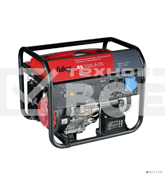 Электрогенератор бензиновый FUBAG BS 7500 A ES, 7 кВт, 80 дБ, 92.8 кг