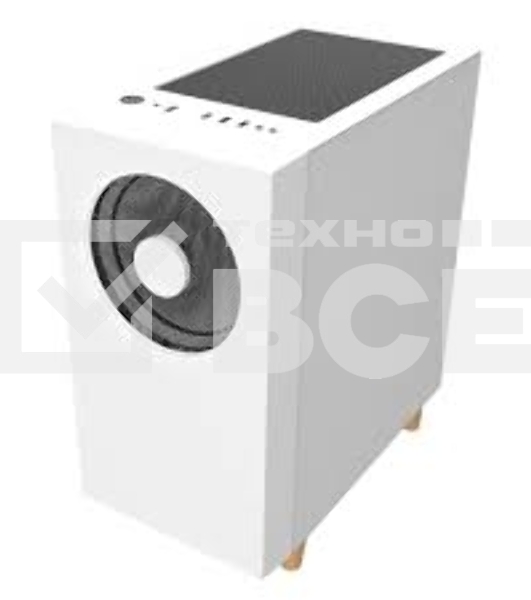 Корпус WIZMAX EM1 Woofer, mATX, mITX белый, Mini-Tower, без БП, TG, 1x160mm + 1x120mm LED, 1xUSB-A 3.0 + 2xUSB-A 2.0