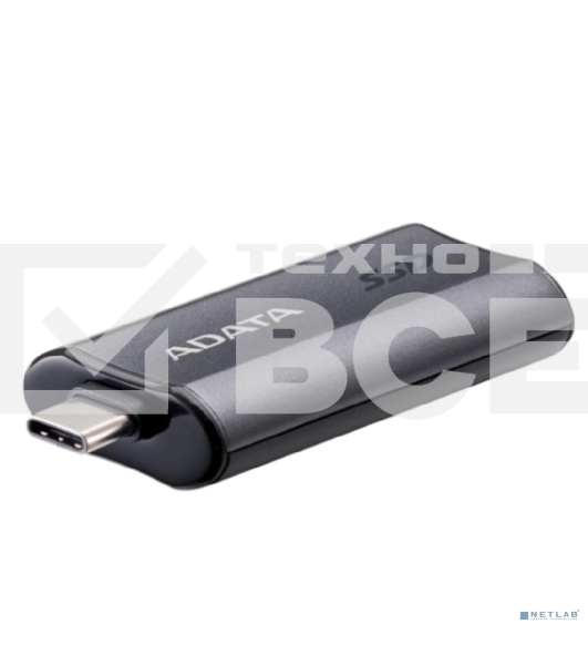 Твердотельный диск A-DATA External SC750 серый SC750-500G-CCBK 500GB USB 3.2 Gen 2 Type-C, [R/W -1050/1000 MB/s]