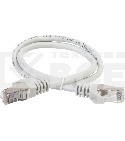 Коммутационный шнур (патч-корд), кат.5Е FTP, 0,5м, серый ITK PC01-C5EF-05M