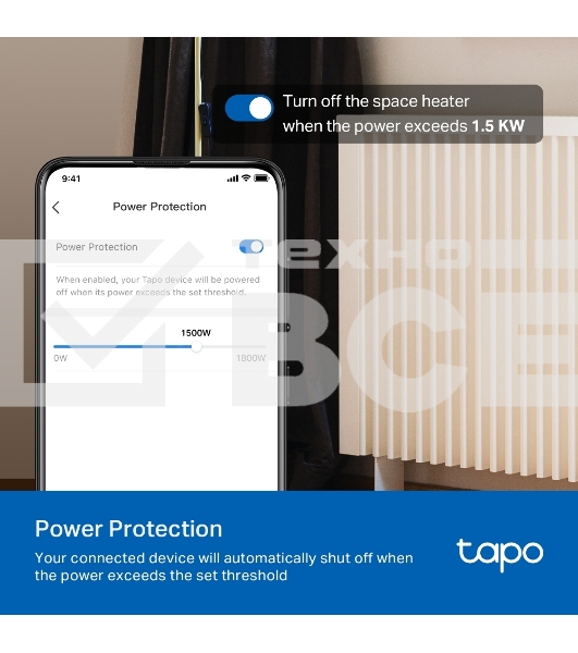 Умный сетевой фильтр TP-Link Mini Smart Wi-Fi Plug, Energy Monitoring, Matter
