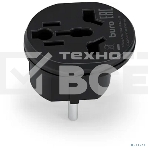 Адаптер-переходник Buro BU-PA01-B, 1 розетка, черный (пакет ПЭ), фото8