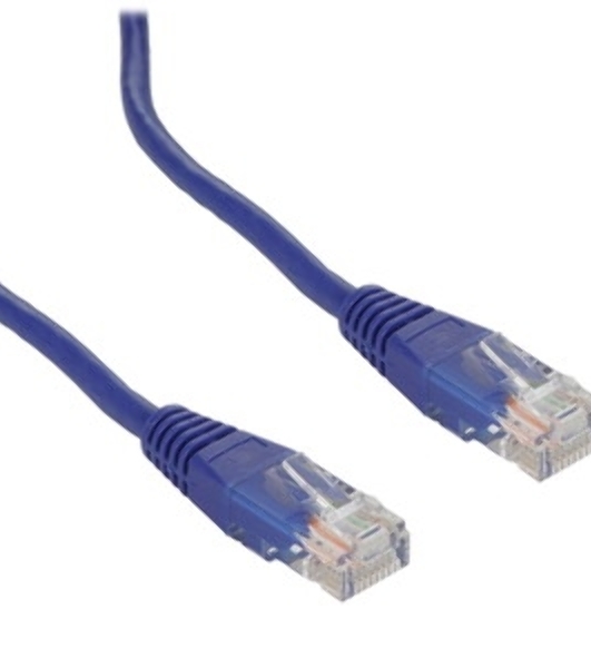 Патч-корд LANMASTER TWT UTP cat.5e, с заливными колпачками, 0.3 м, синий