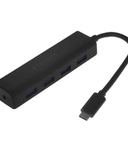 USB-концентратор Gembird UHB-C364, USB 3.0, USB 4 порта, USB Type-C / с доп питанием