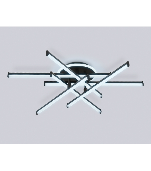 Потолочный светодиодный светильник Ambrella light FL6252 BK черный 97W 3000K-6400K 805*760*170 (ПДУ ИК)