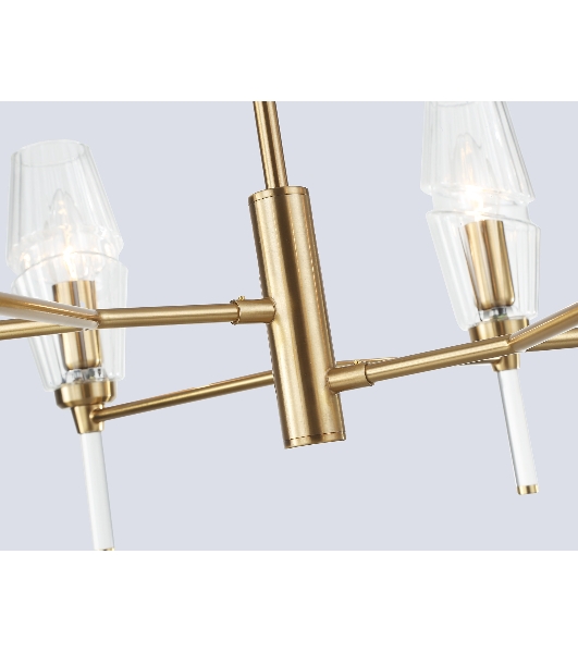 Люстра Ambrella light LH55201/6 BS/CL латунь/прозрачный E14*6 max 40W D660*520