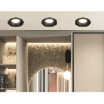 Встраиваемый точечный светильник Ambrella light TN102809 BK черный GU5.3 D90*35, фото3