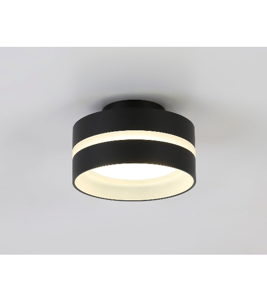 Светильник Ambrella light TN5421 SBK/FR черный песок/белый матовый GX53 IP20 D95*60