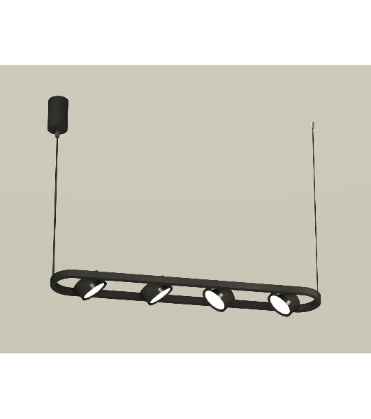Светильник Ambrella light XB9164100/4 SBK/PBK черный песок/черный полированный GX53 (C9164, N8113)