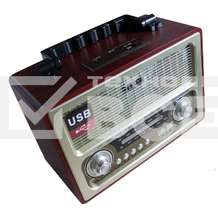 БЗРП РП-312 USB, SD, microSD, стереозвук(Диапазон УКВ 64-108 Мгц/СВ-530-1600Кгц/КВ-5,6-18,3 Мгц, USB, функция записи, слот под SDкарту, МР3, 6В/220В, стереозвук, размер 275х130х185 мм.)