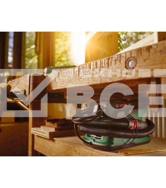 Строительный пылесос Bosch EasyVac3 зеленый, 170/700 Вт, уборка сухая, пылесборник контейнер, 2 л
