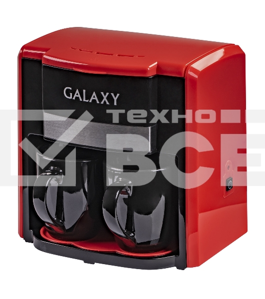 Кофеварка капельная Galaxy Line GL 0708 красный, исп. кофе - молотый, 0,3 л, 750 Вт.